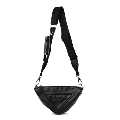 Prada Grace Lux Triangle Shoulder Bag Black 1 of 12