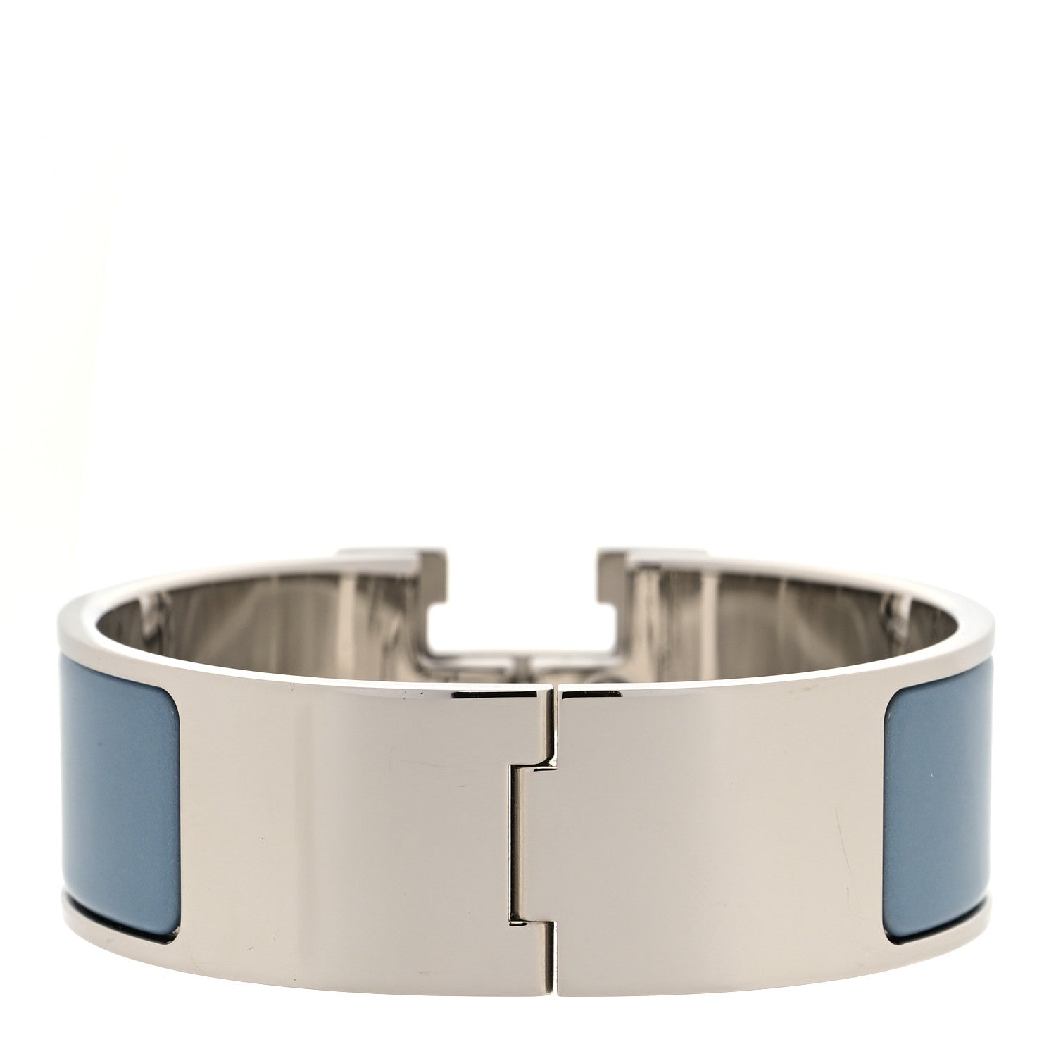 Hermes Enamel Wide Clic Clac H Bracelet PM Bleu Orage 3 of 6