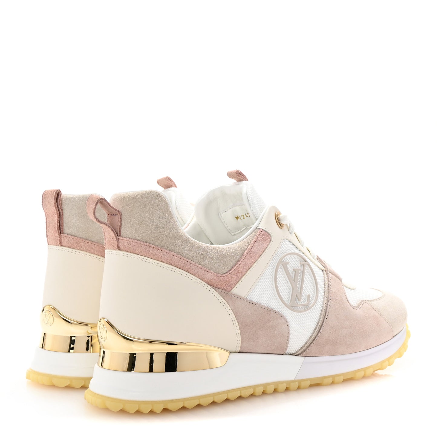 Suede Mesh Run Away Sneakers 40 White Grey