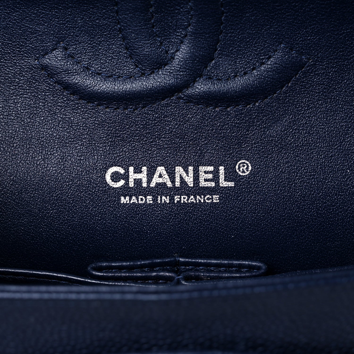 Chanel Caviar Quilted Medium Double Flap Navy 5 of 15