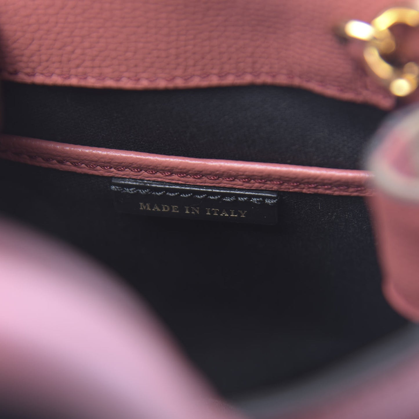 Grainy Calfskin House Check Small Banner Tote Cinnamon Red