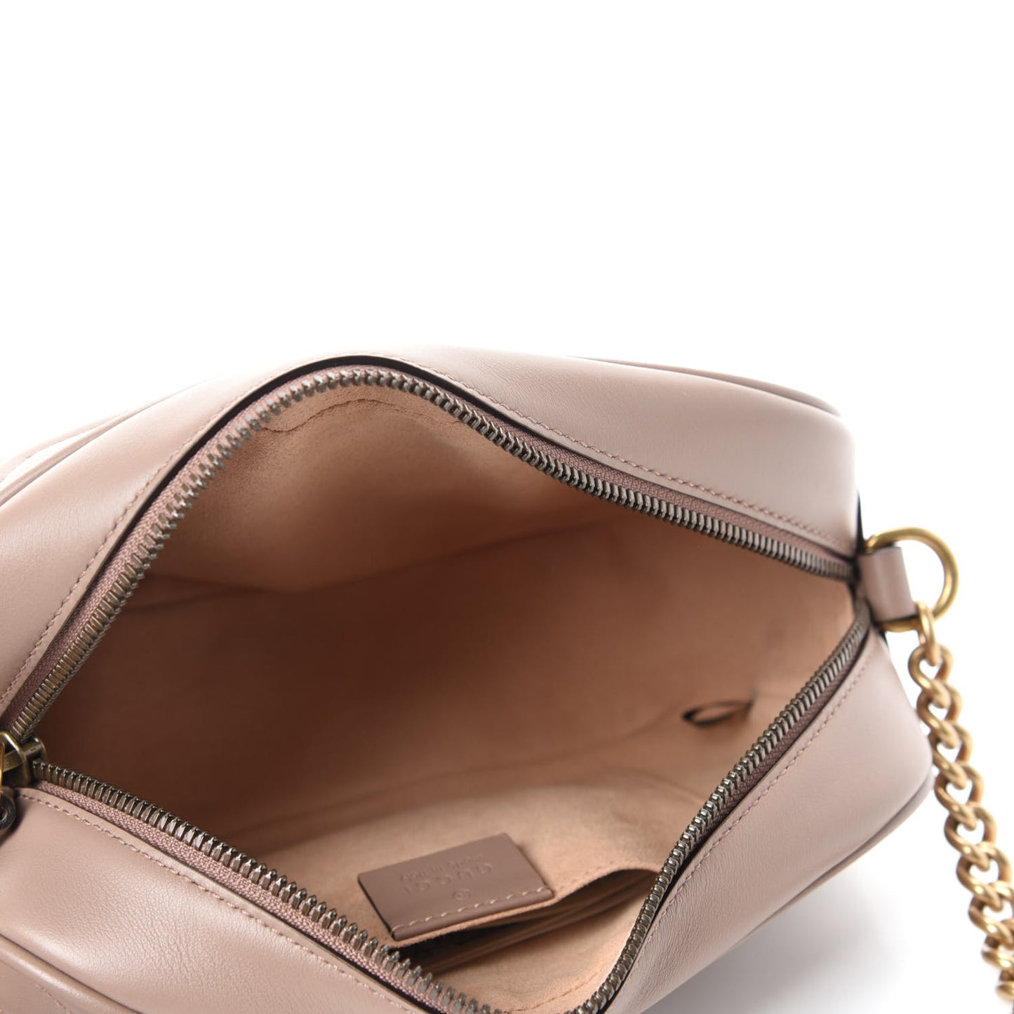Calfskin Matelasse Small GG Marmont Chain Shoulder Bag Porcelain Rose