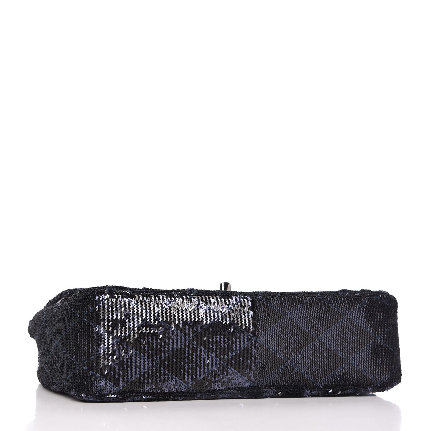 Sequin Quilted Medium Single Flap Blue