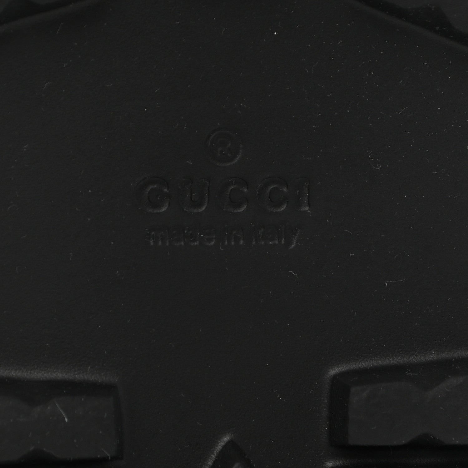 Gucci Rubber Web Mens Lug Sole Slide Sandals 10 Black Green Red 7 of 9