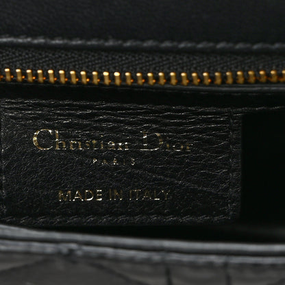Christian Dior Calfskin Cannage Small Caro Bag Black 5 of 14