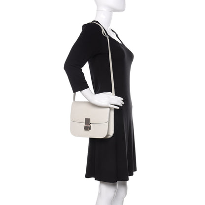 Celine Liege Calfskin Medium Classic Box Flap Bag White 2 of 10