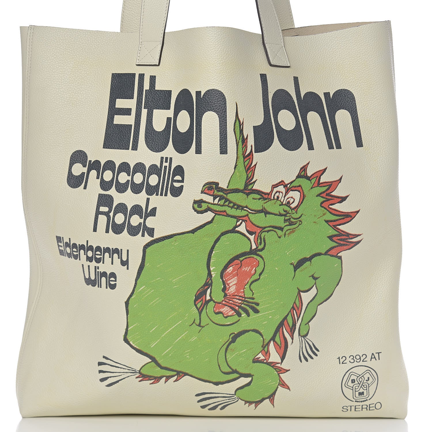 Gucci Calfskin Elton John Crocodile Rock Large Tote Off White 19 of 19