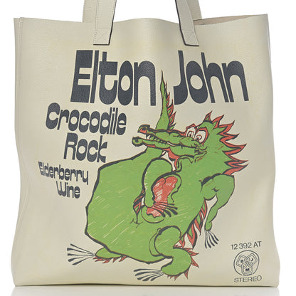 Gucci Calfskin Elton John Crocodile Rock Large Tote Off White 19 of 19