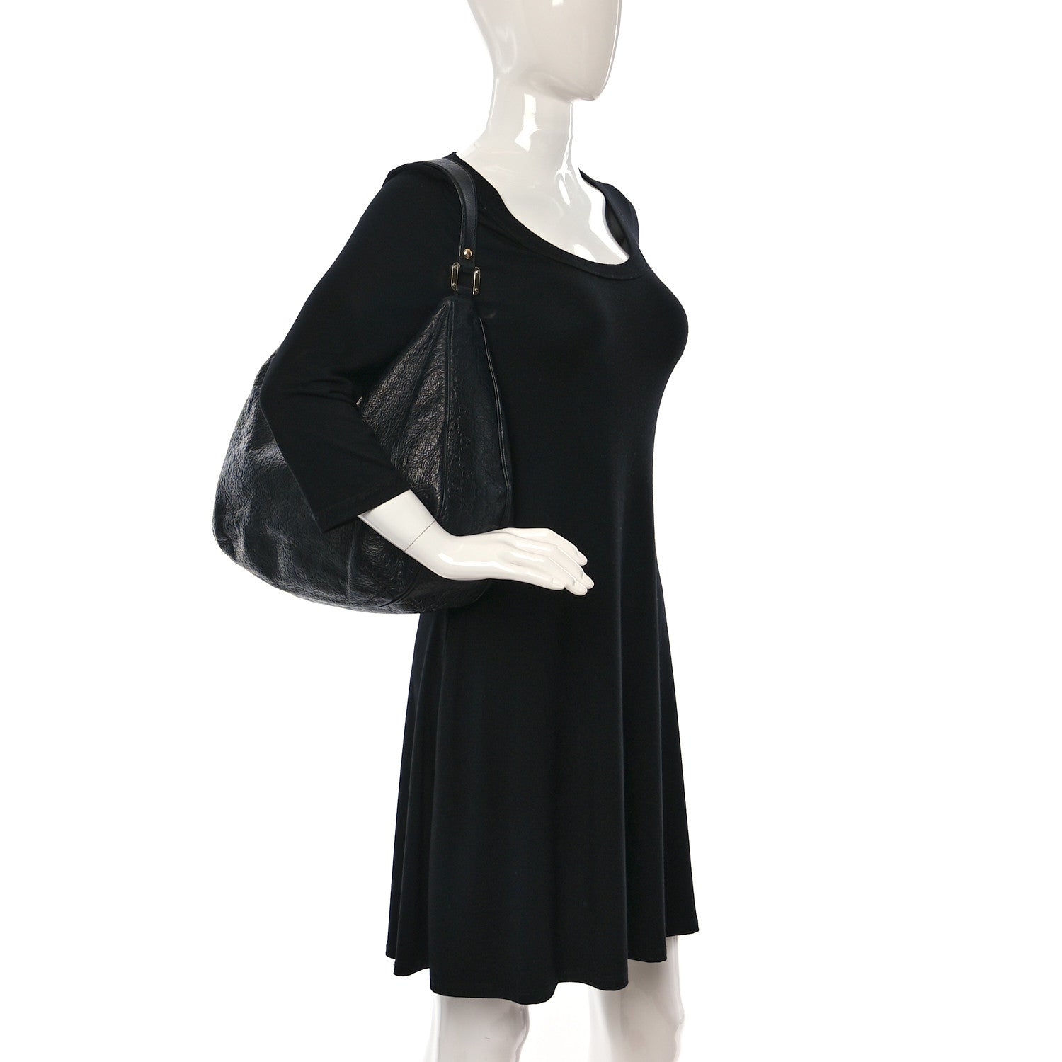 Gucci Guccissima Large New Ladies Web Hobo Black 2 of 14