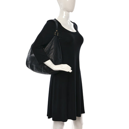 Gucci Guccissima Large New Ladies Web Hobo Black 2 of 14