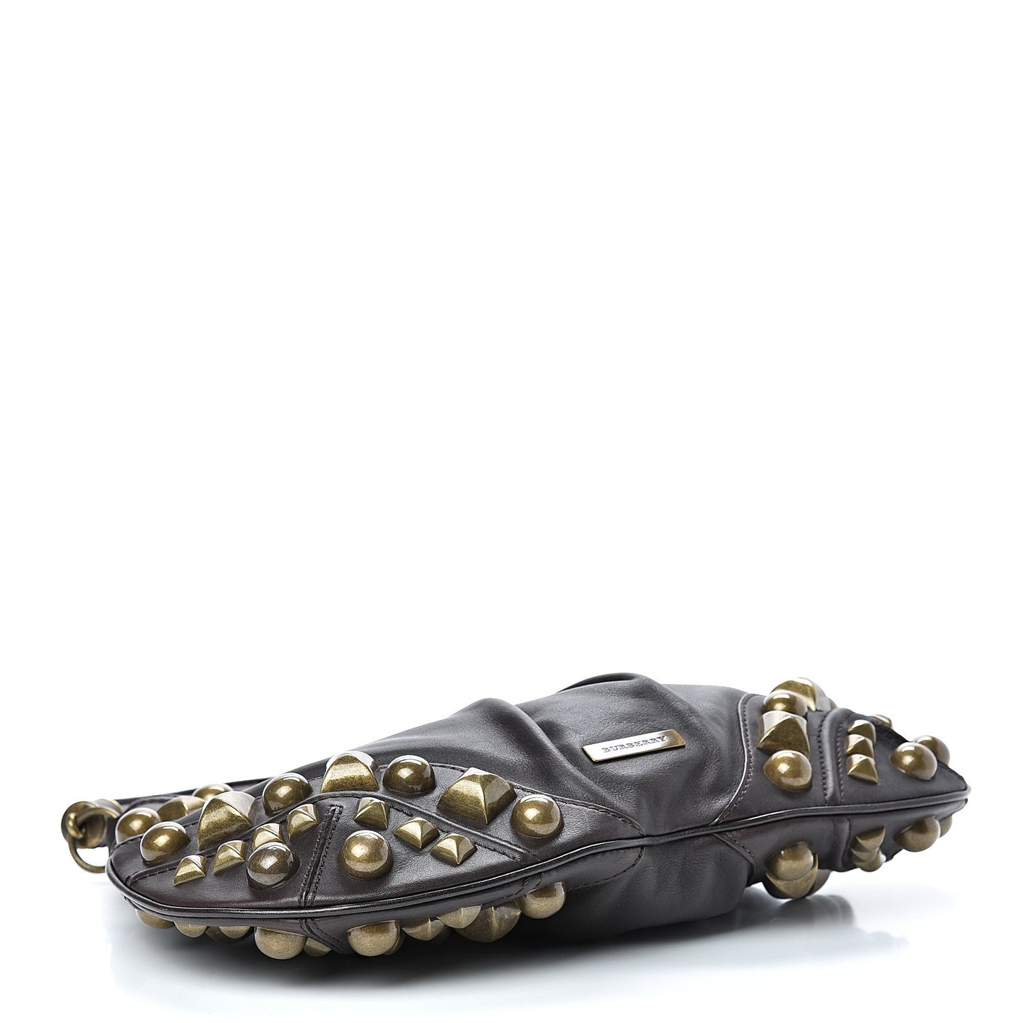 Calfskin Studded Medium Alverton Hobo Chocolate