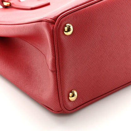 Prada Saffiano Small Galleria Double Zip Tote Fuoco 8 of 9