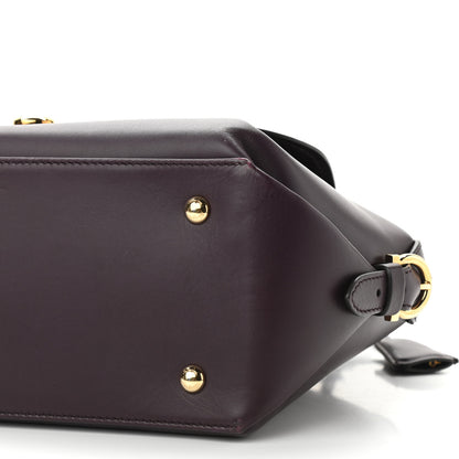 Salvatore Ferragamo Calfskin Fiamma Bag Plum 9 of 16