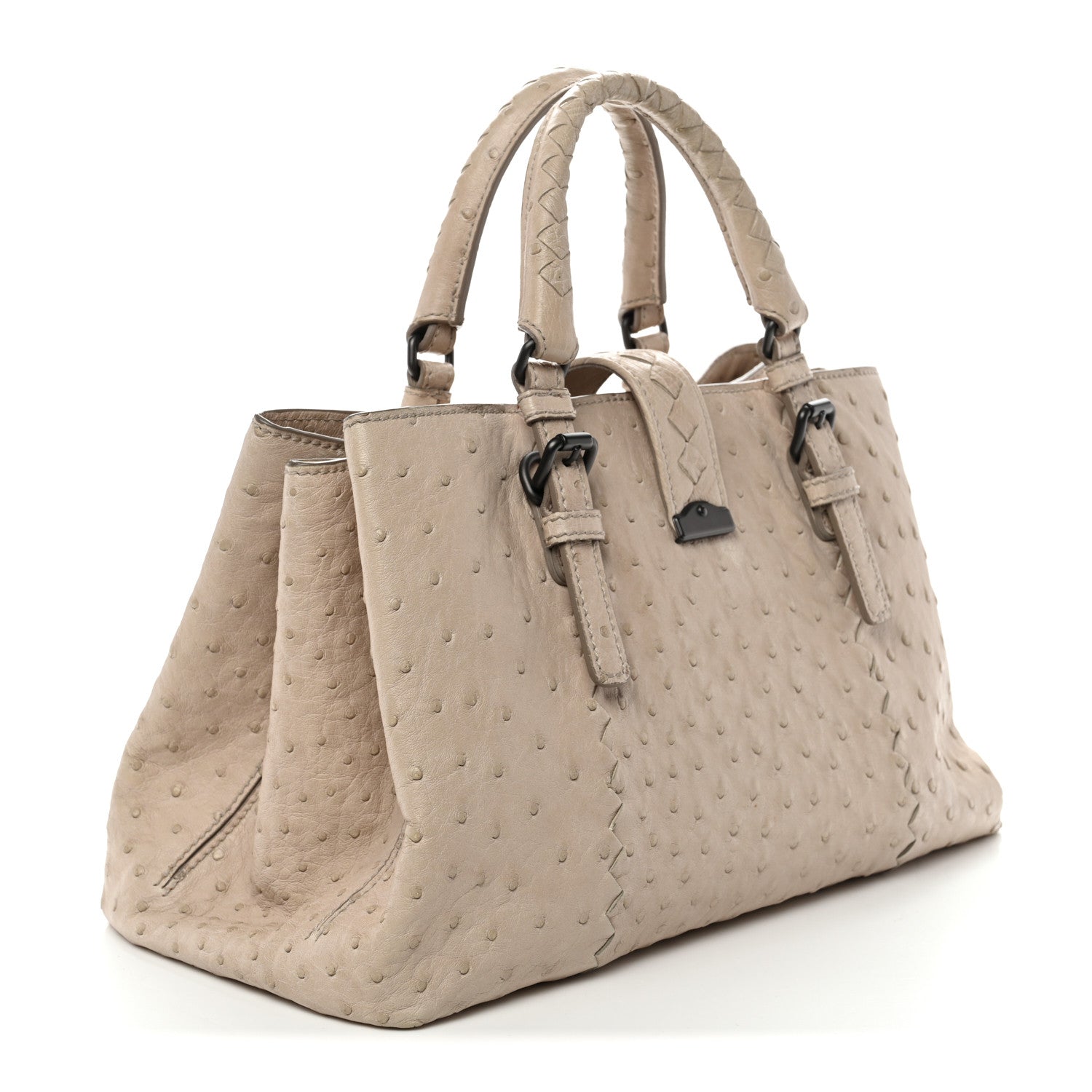 Bottega Veneta Ostrich Small Roma Tote Limestone 1842083
