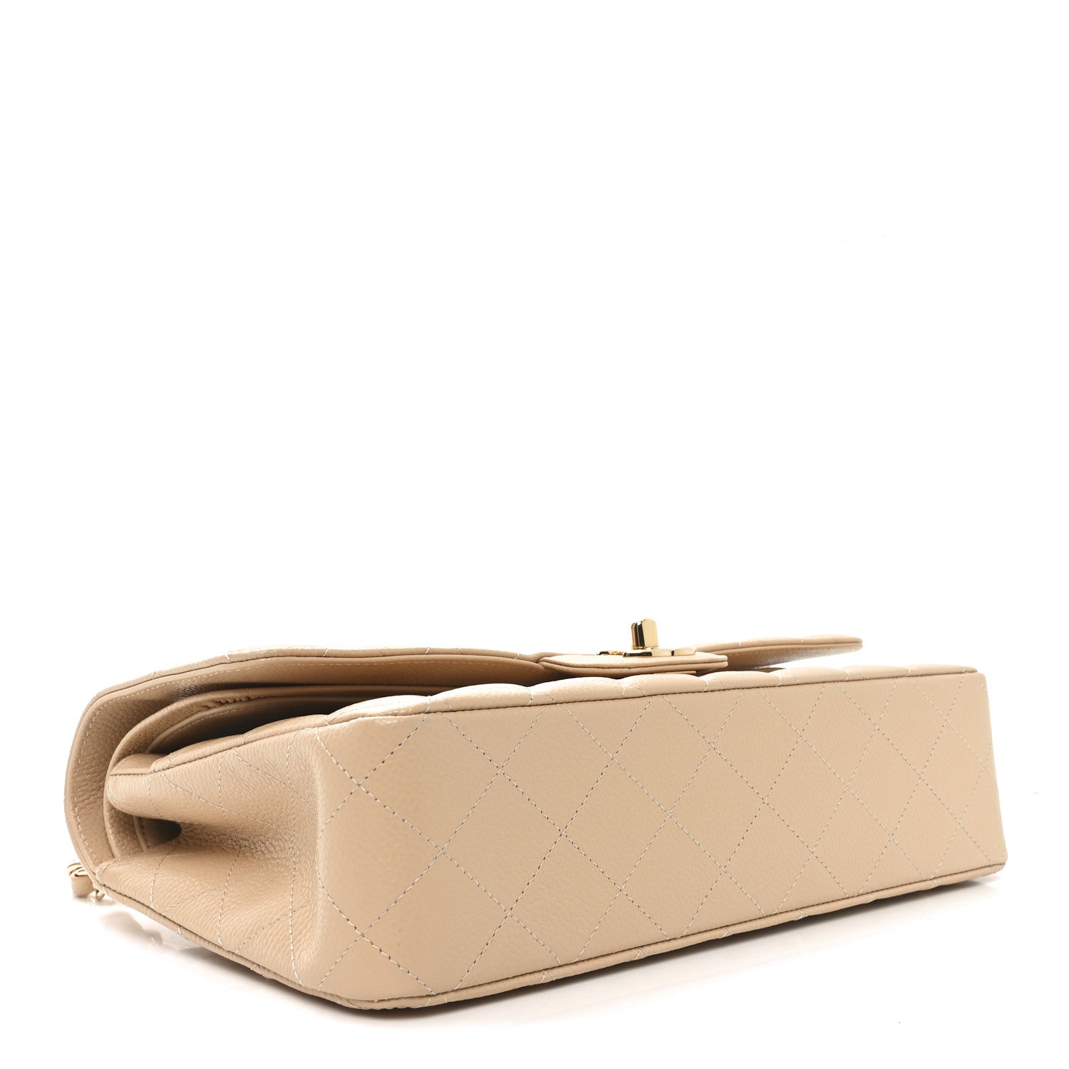 Chanel Caviar Quilted Medium Double Flap Beige 4 of 11
