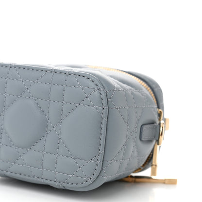 Christian Dior Lambskin Cannage Micro Lady Dior Vanity Case Cloud Blue 9 of 10