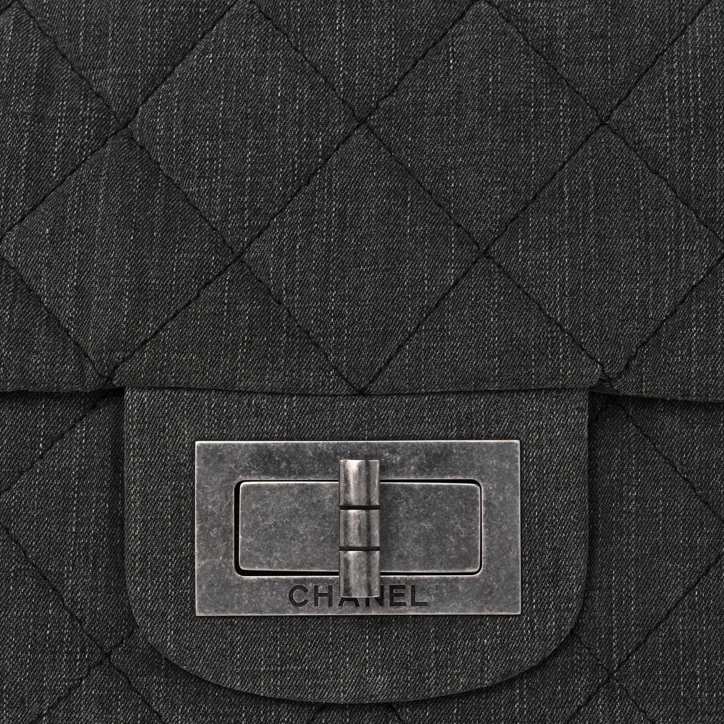 Denim Quilted XXL Reissue Flap Grey