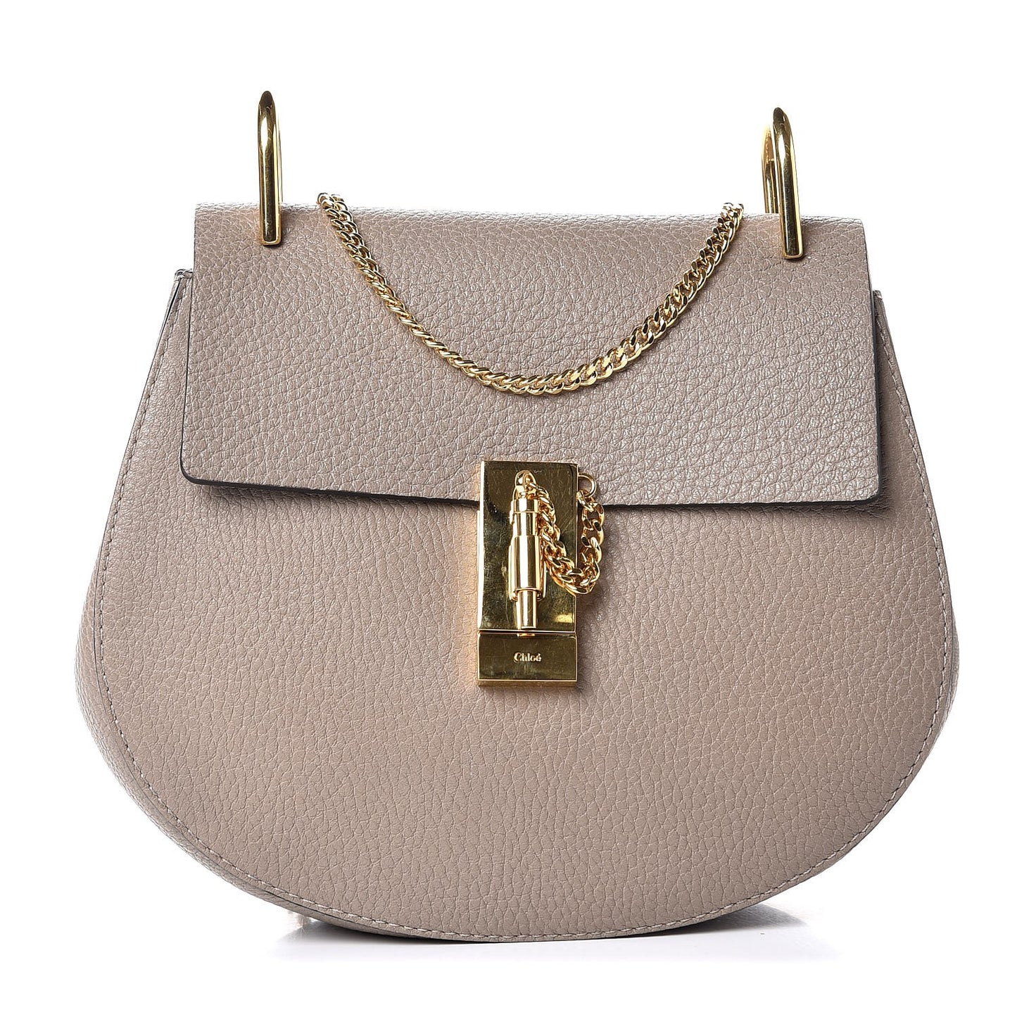 Grained Lambskin Drew Shoulder Bag Motty Grey