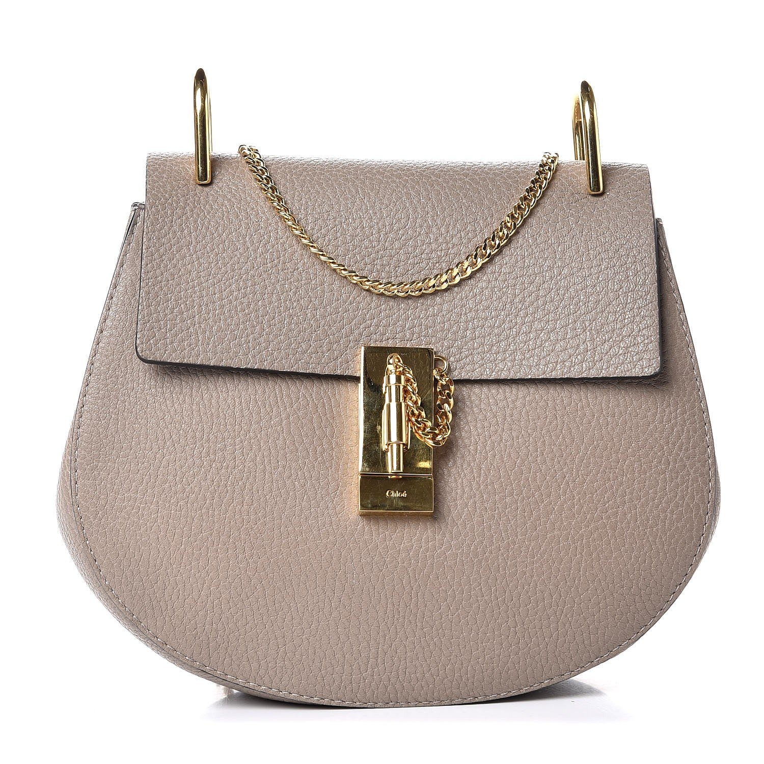 Chloe Grained Lambskin Drew Shoulder Bag Motty Grey 1 of 6