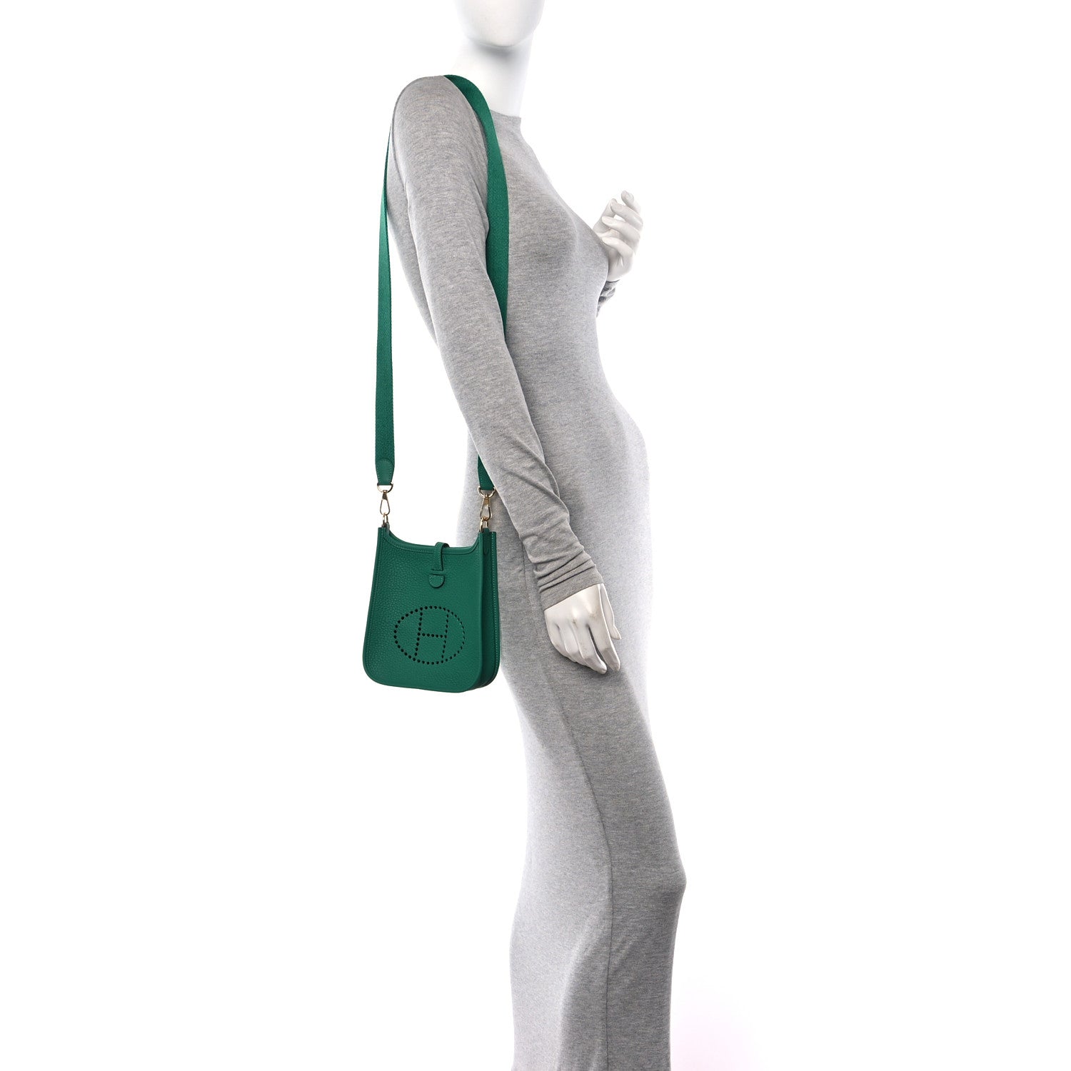 Hermes Taurillon Clemence Evelyne TPM Vert Vertigo 2 of 11