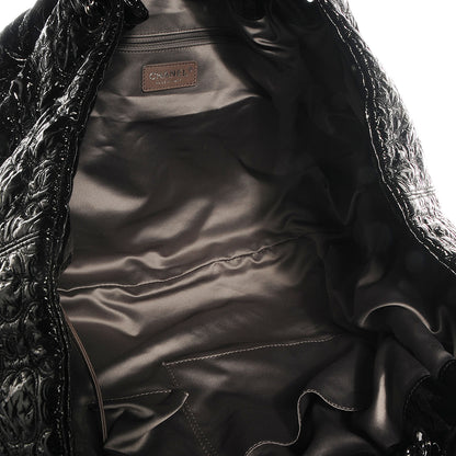 Chanel Vinyl Graphic Edge Tote Black 5 of 7