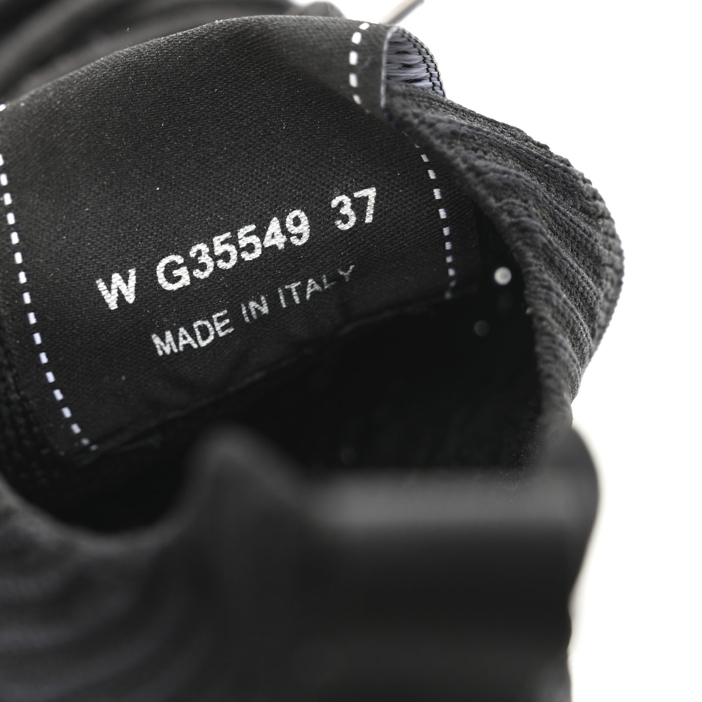 Fabric Logo Sneakers 37 Black