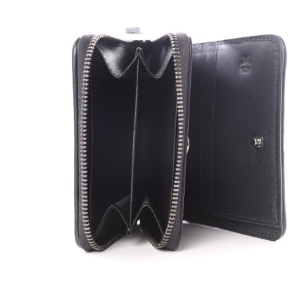 MCM Skyoptic Visetos Mini Zip Around Wallet Black 4 of 7