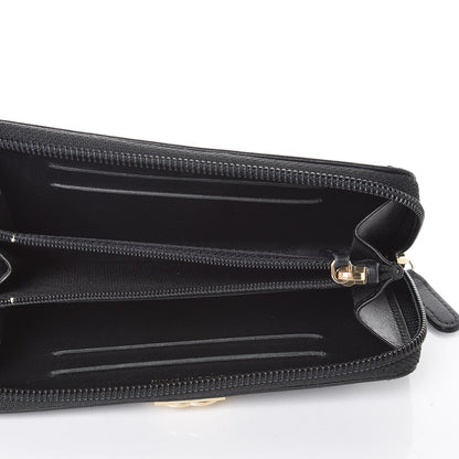 Chanel Lambskin Quilted Small Boy Zip Around Wallet Black 6 of 10