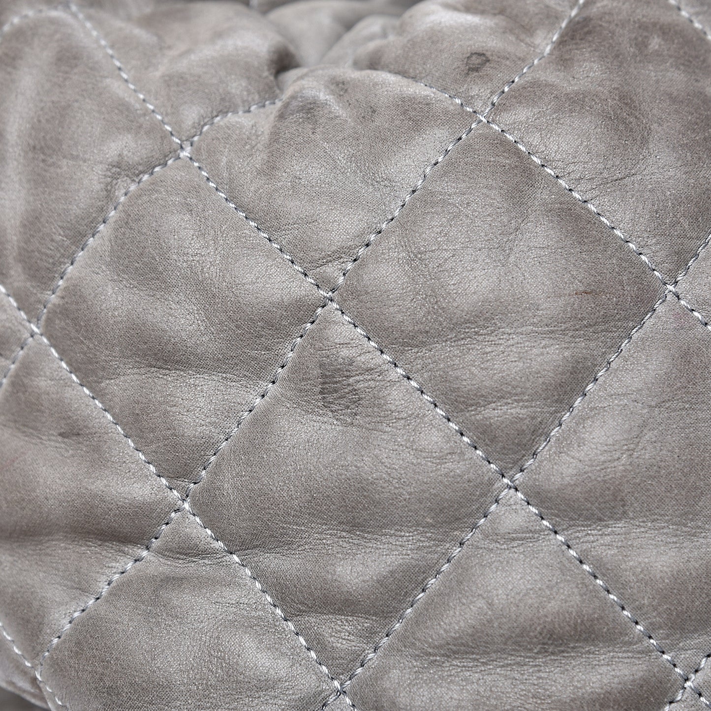 Iridescent Calfskin Quilted In The Mix Backpack Grey