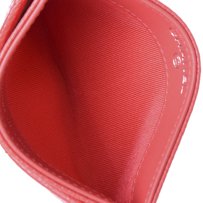 Chanel Caviar Chevron Quilted Card Holder Dark Pink 5 of 9