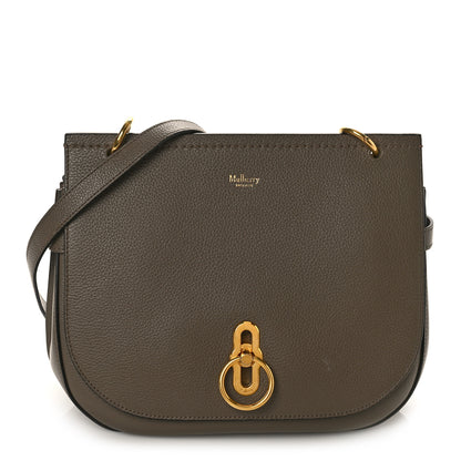 Mulberry Small Classic Grain Calfskin Amberley Satchel Solid Grey 1 of 9