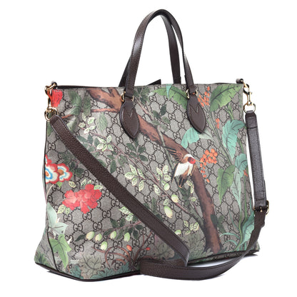 Gucci Soft GG Supreme Monogram Tian Medium Crossbody Tote Beige Multicolor New Acero 3 of 9