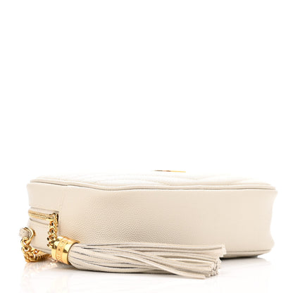 Saint Laurent Grain De Poudre Matelasse Monogram Mini Lou Camera Bag Crema Soft 4 of 11