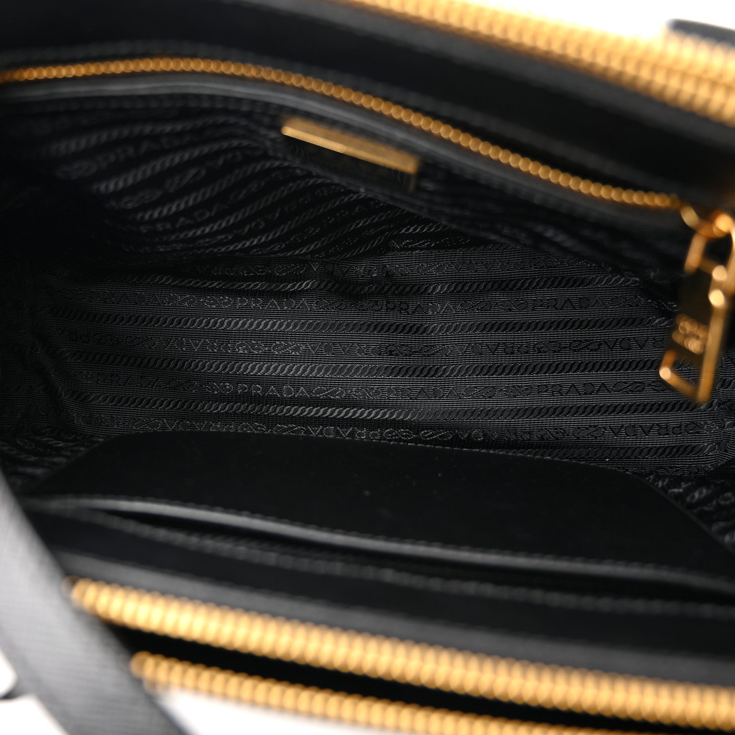 Prada Saffiano Small Galleria Double Zip Tote Black 5 of 10
