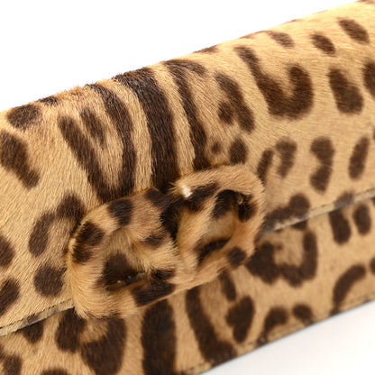 Valentino Garavani Calf Hair Leopard Print VSling Chain Wallet 10 of 11