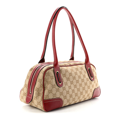 Gucci Monogram Small Princy Satchel Red 2 of 10