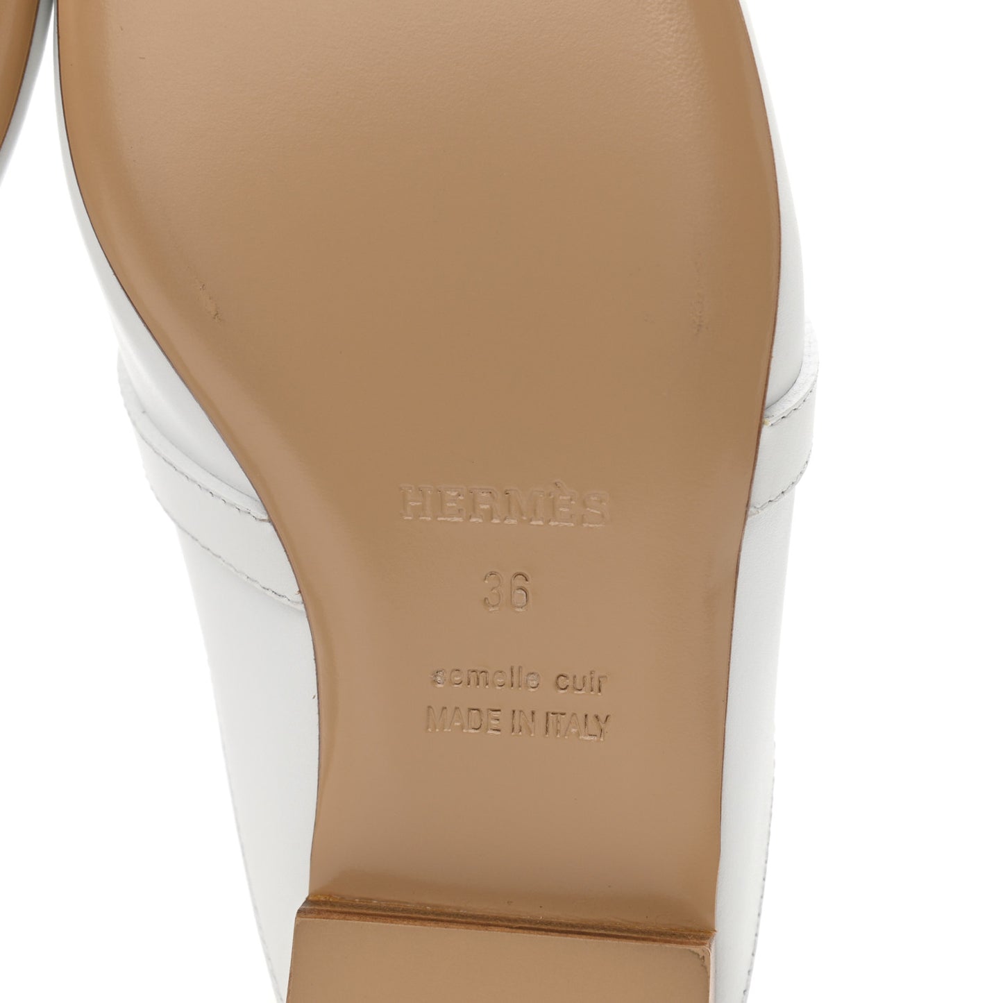 Calfskin Oz Mules 36 White