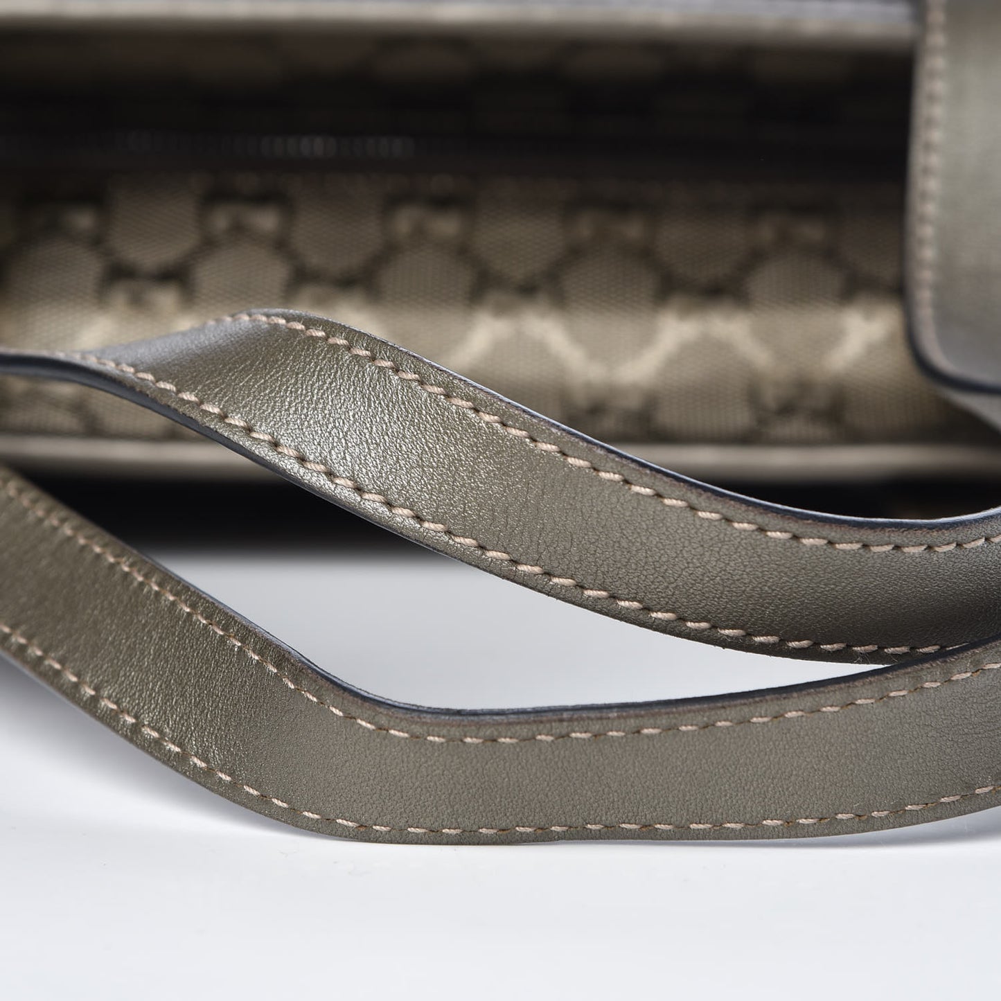 Imprime Monogram Large Zippered Shopping Tote Pewter