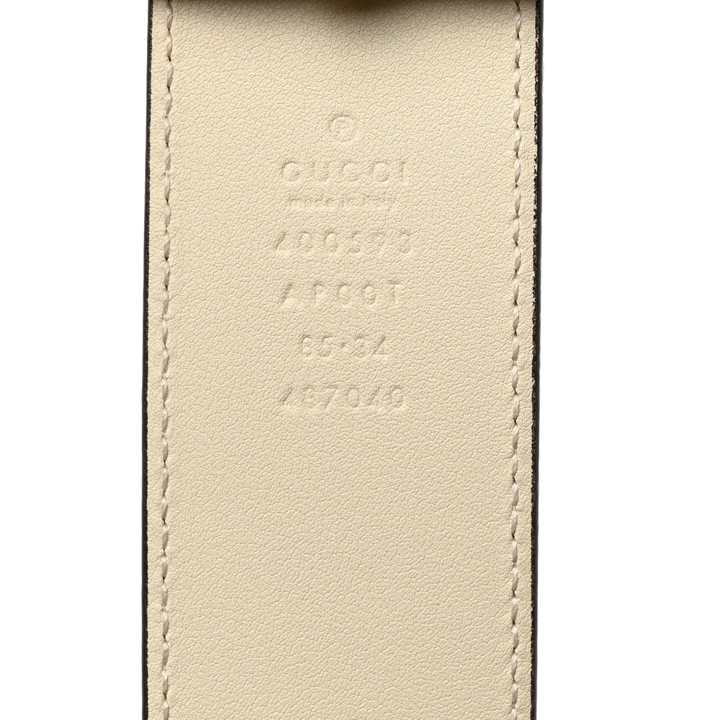 Calfskin Double G 40mm Belt 85 34 Mystic White