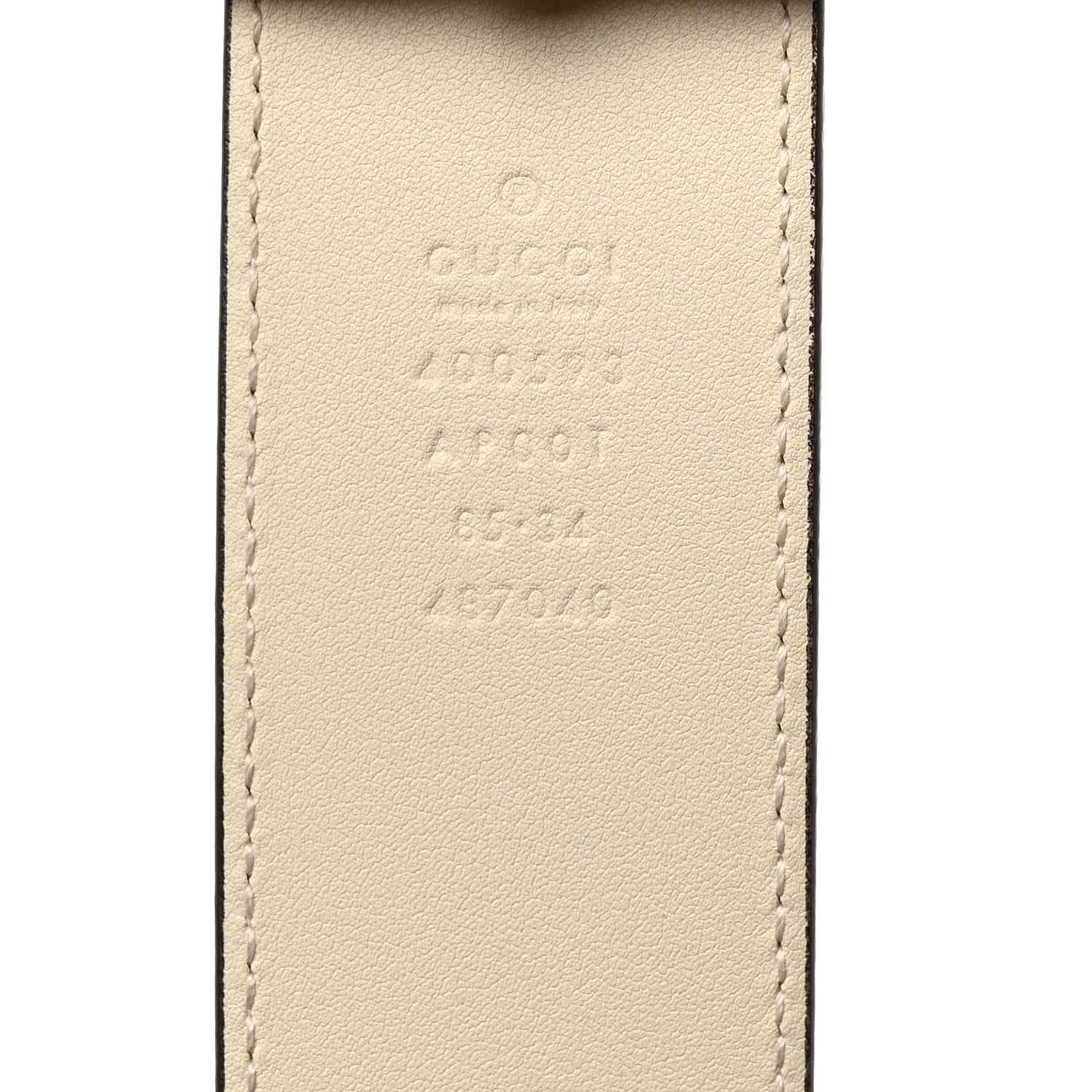Gucci Calfskin Double G 40mm Belt 85 34 Mystic White 5 of 5