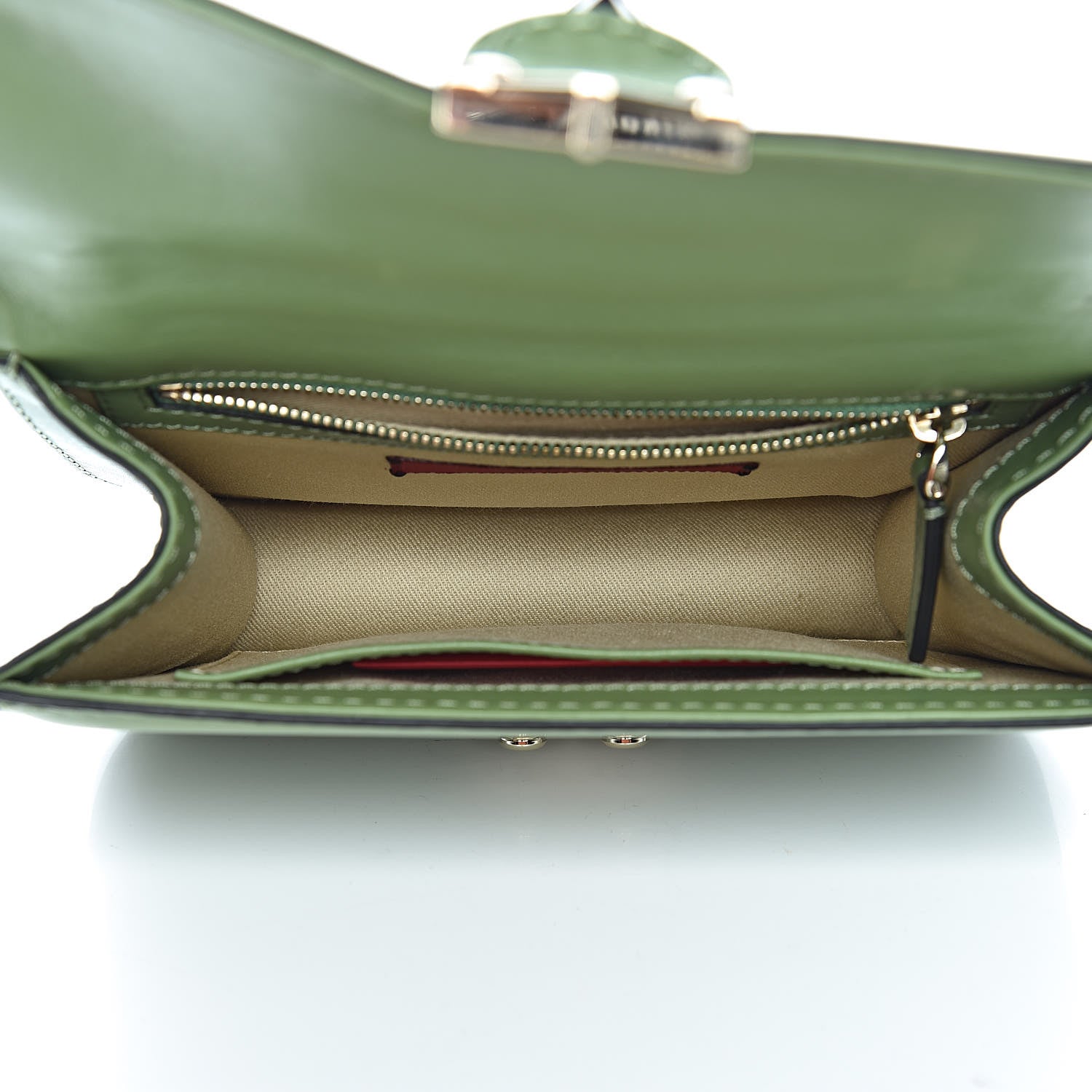 Valentino Garavani Vitello Small Glam Lock Rockstud Flap Green 5 of 11