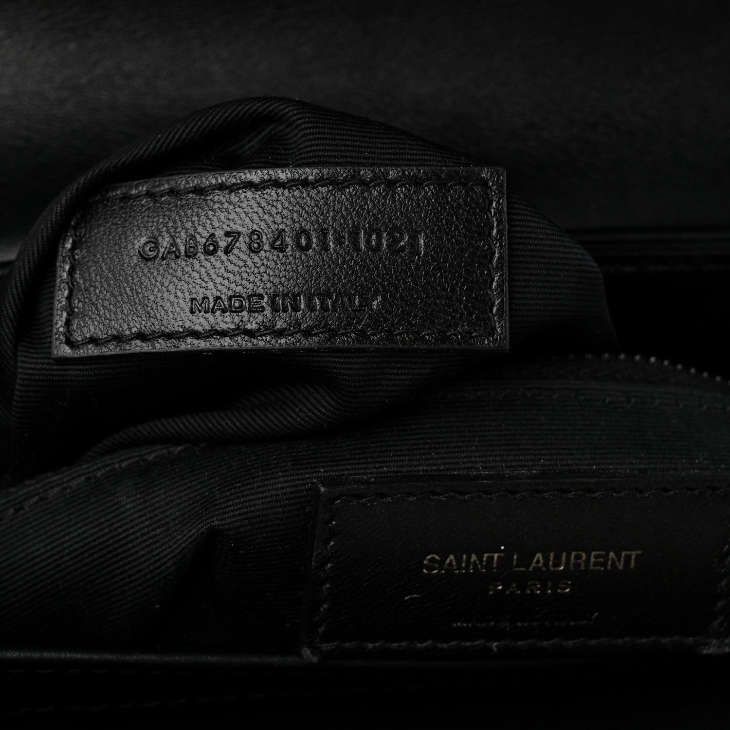 Saint Laurent Calfskin Y Quilted Monogram Monochrome Toy Loulou Crossbody Bag Black 7 of 10