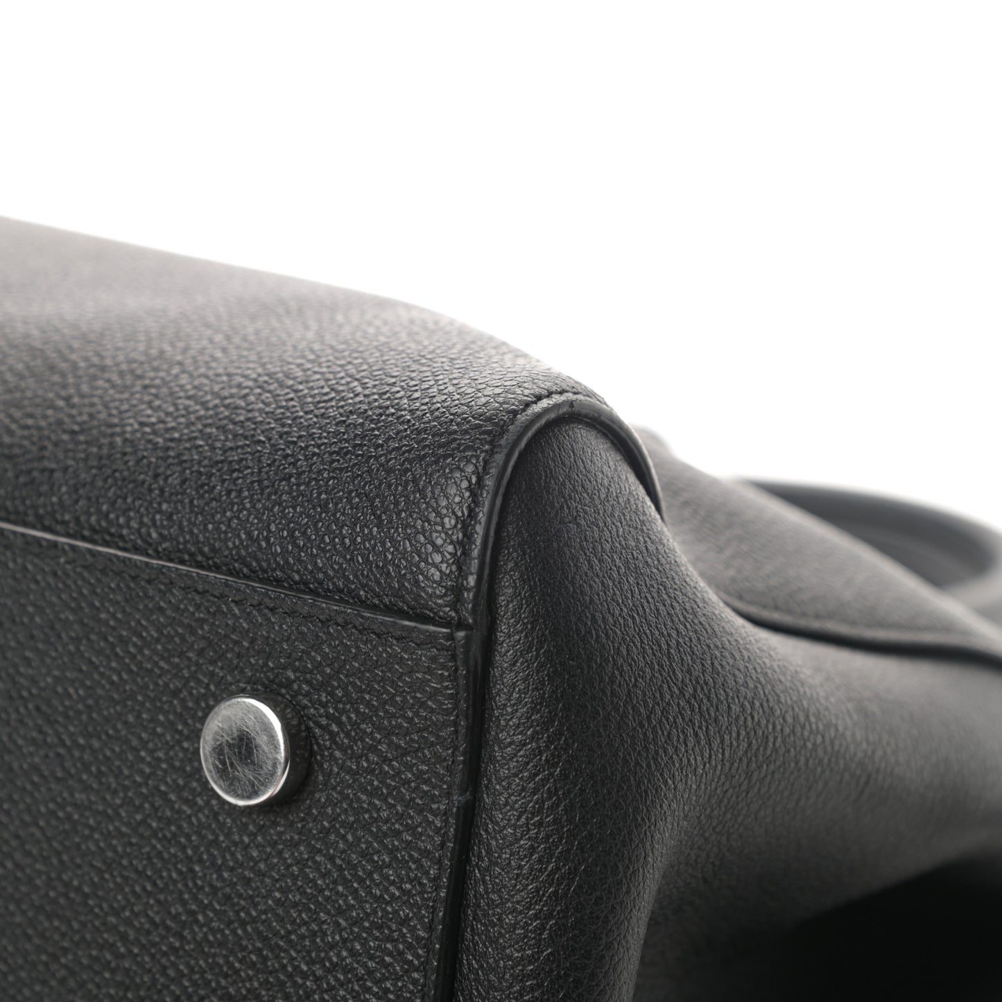 Grained Calfskin Medium Cabas Rive Gauche Black