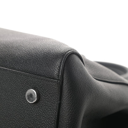 Saint Laurent Grained Calfskin Medium Cabas Rive Gauche Black 10 of 17
