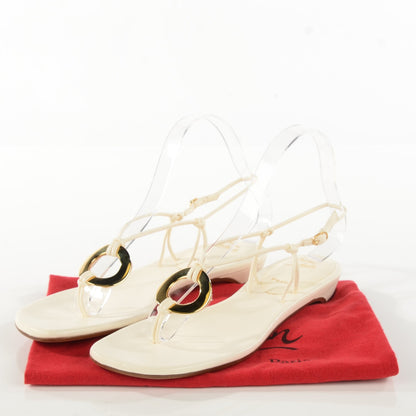 Christian Louboutin Nappa Flat Sandals 39 Off White 5 of 8