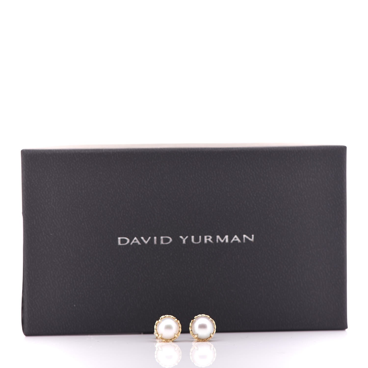 David Yurman 18K Yellow Gold Freshwater Pearl 8mm Chatelaine Earrings 5 of 5