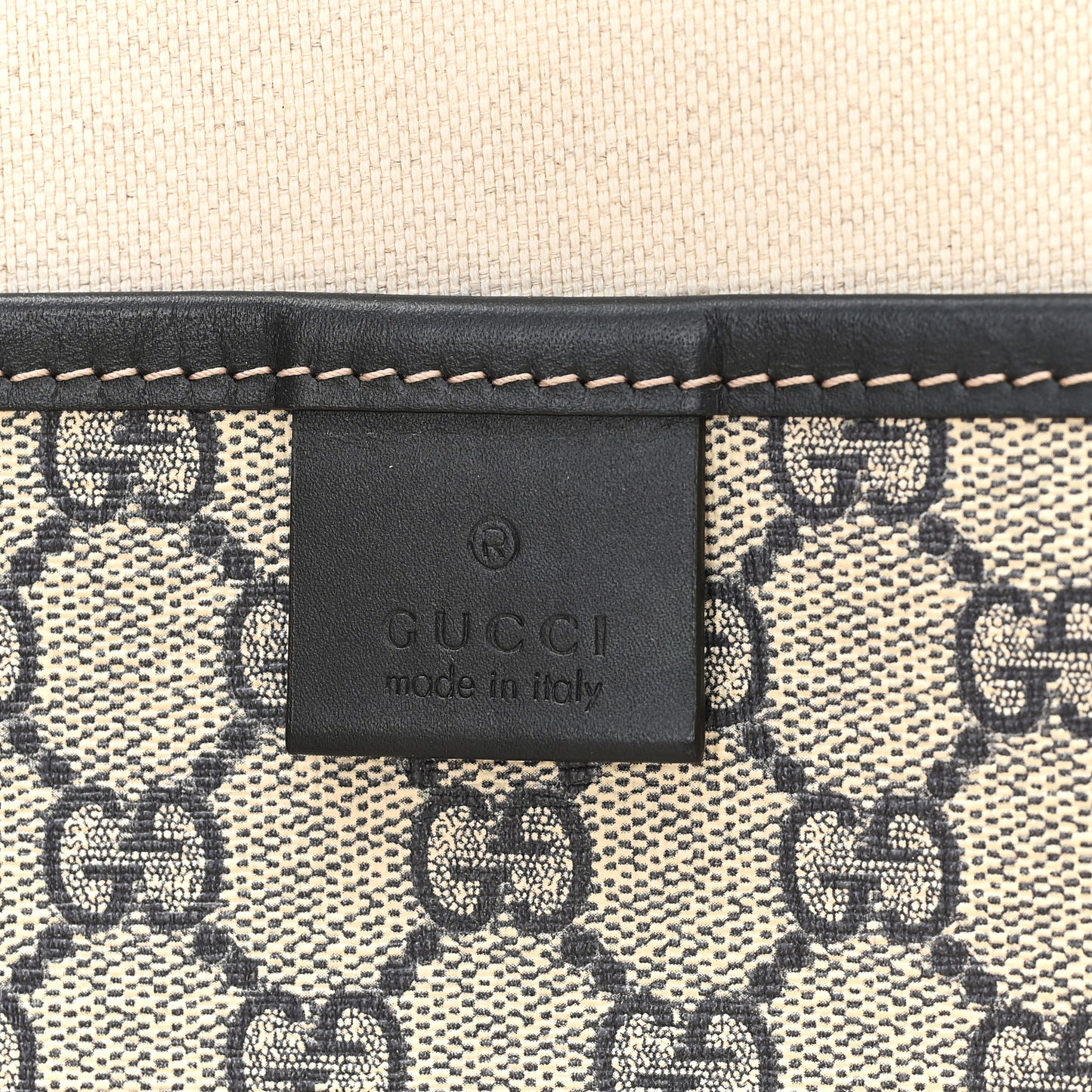 GG Plus Monogram Medium Signature Web Loop Tote Navy