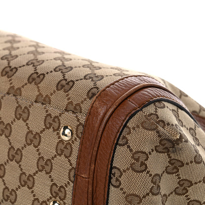 Gucci Monogram Cellarius Calfskin Medium Bella Hobo Beige Ebony Cuir 12 of 36