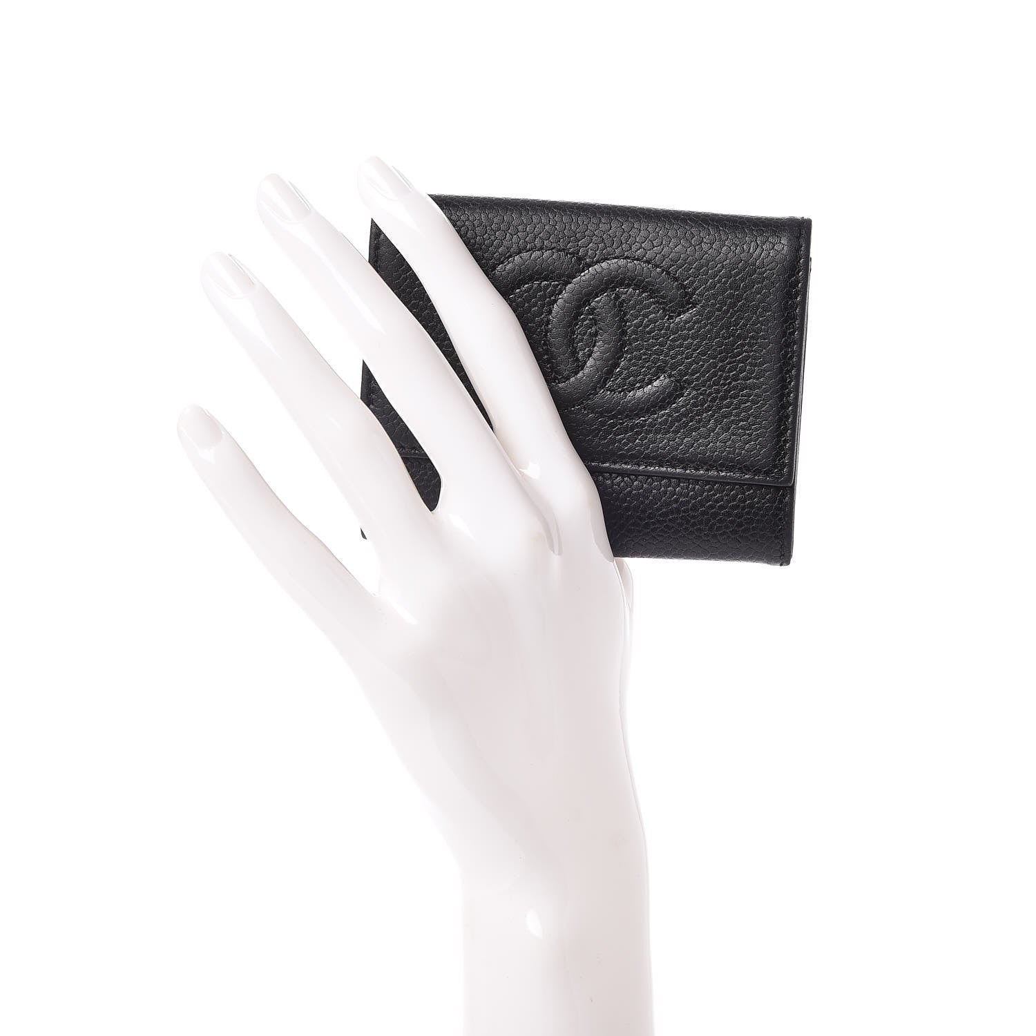 Chanel Caviar Timeless CC Flap Card Holder Black 2 of 8