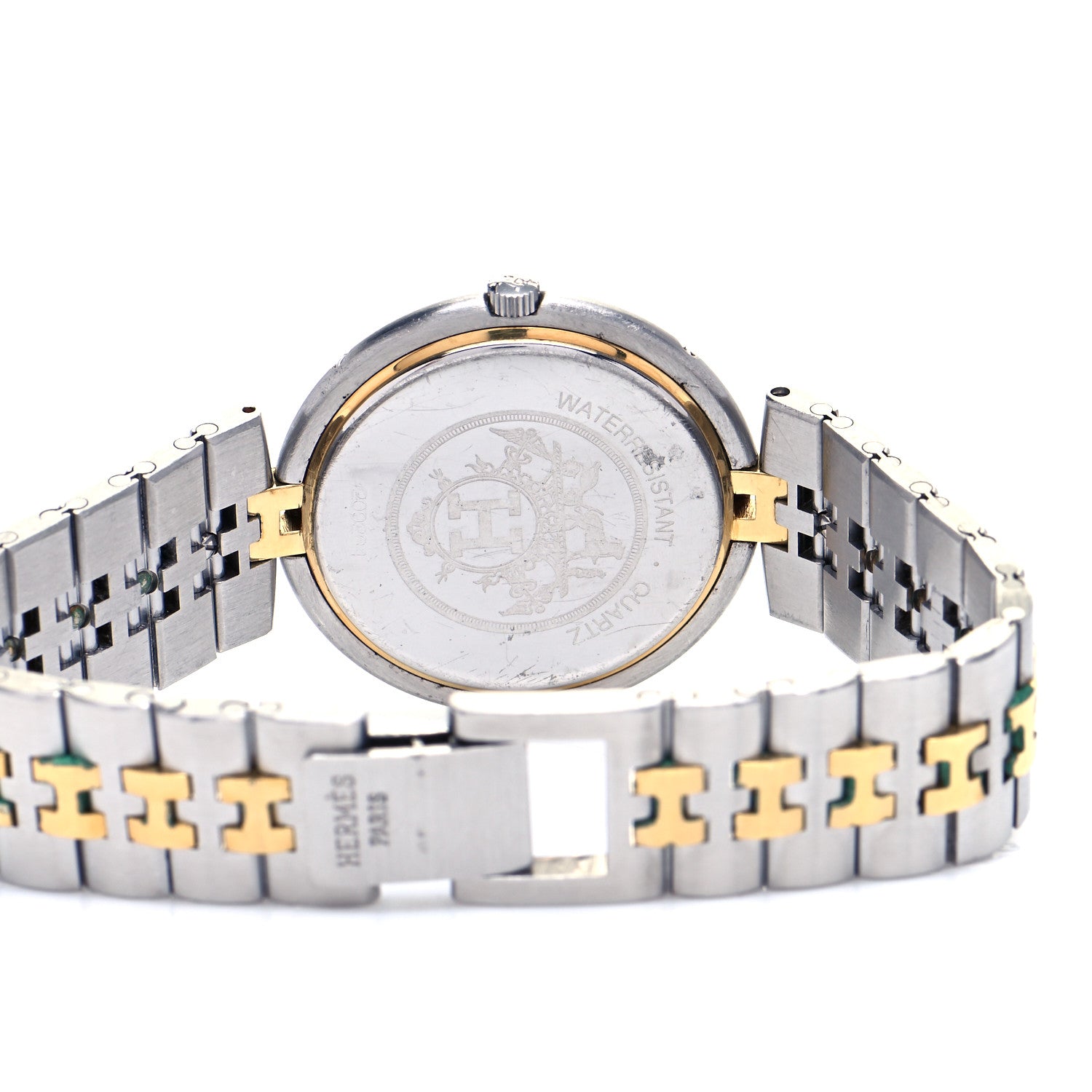 Hermes Stainless Steel 33mm Clipper Quartz Watch White 4 of 6